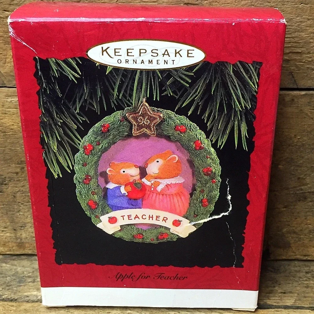 Hallmark Apple For Teacher Ornament‎ 1996